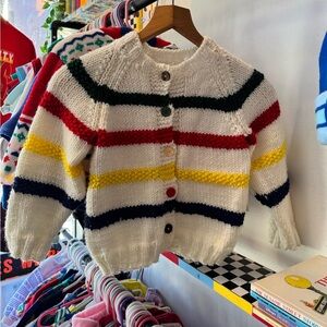 Vintage hand knit Hudson’s Bay button cardigan